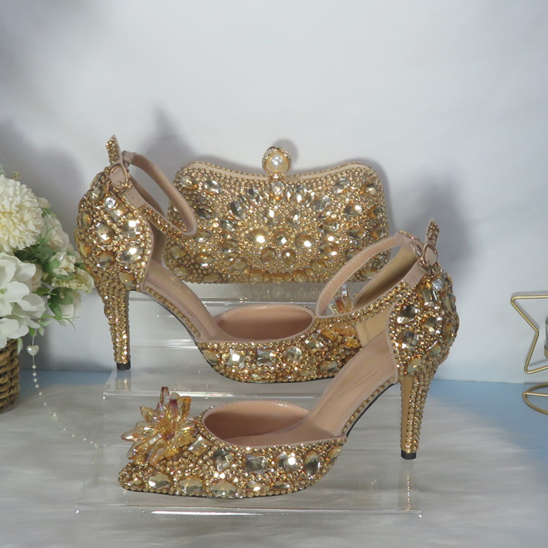 Women Bags Golden - 2021 neue Goldene Kristall Braut Hochzeit