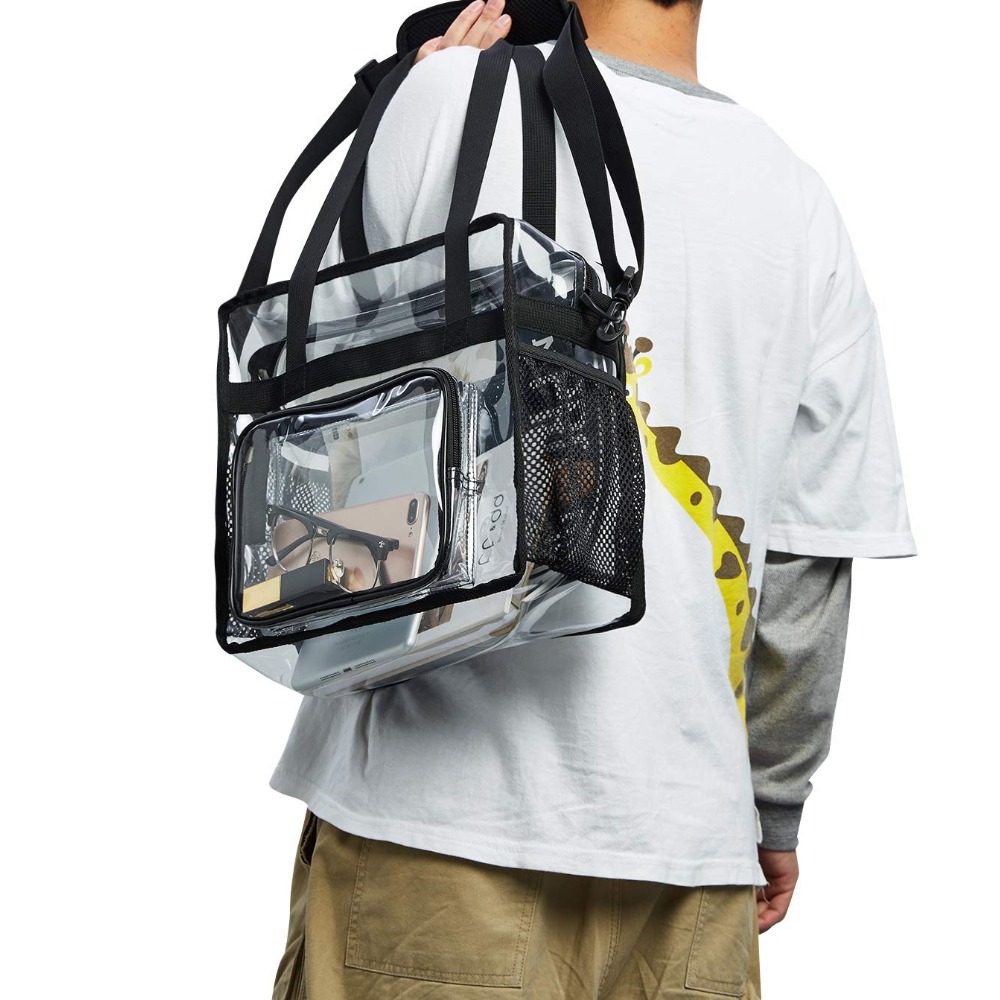 Women Bags For Work - Transparente Tragetasche aus strapazierfähigem Kunststoff, transparente