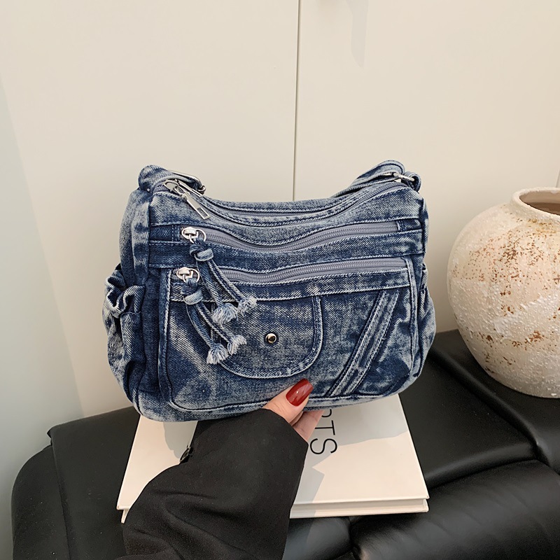 Women'S Kipling Bags - Street Style Retro Blaue Denim-Tasche 2026