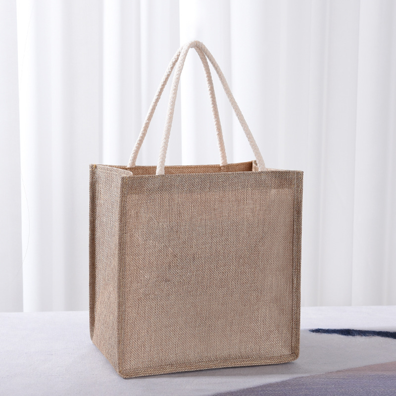 Women Bags Jute - Baumwoll-Tragetasche, große Leinen-Geschenktasche, Einkaufstasche