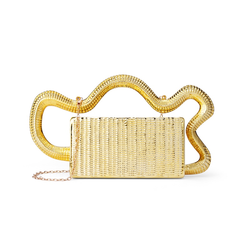 Women Bags Golden - 2026 Acryl Mode Schlangenleder-Optik Handtasche Vielseitige