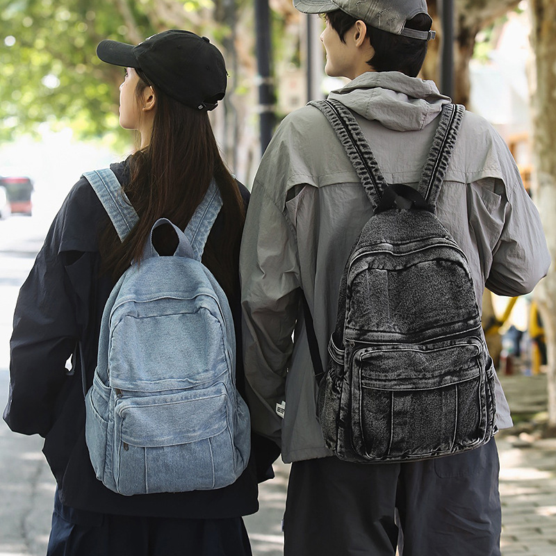 Women'S Kipling Bags - Retro-Denim-Rucksack, große Kapazität, für Herren und