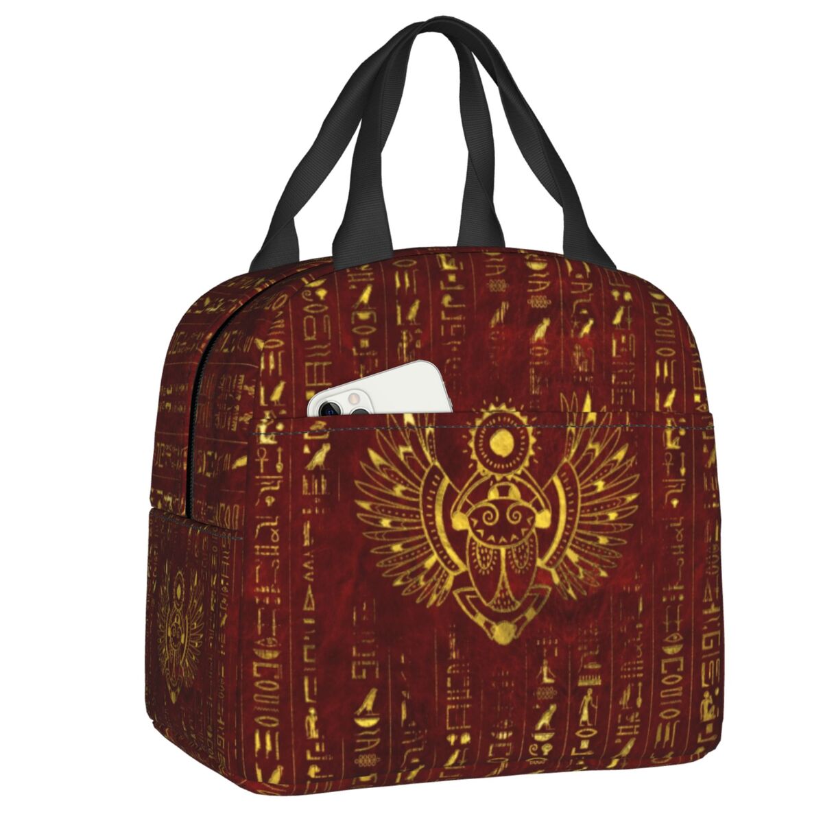 Women Bags Egypt - Goldene Ägyptischen Skarabäus Hieroglyphen Mittagessen Boxen