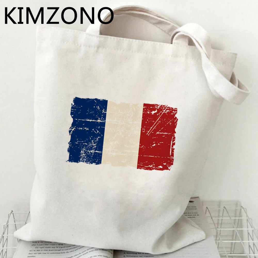 Women Bags Jute - Frankreich Einkaufstasche Jute tasche Shopper Eco