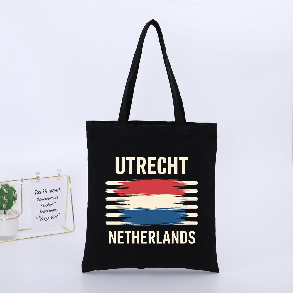 Women Bags Netherlands - Utrecht Niederlande Flaggen-Print Canvas-Tragetasche, Vintage-Stil für