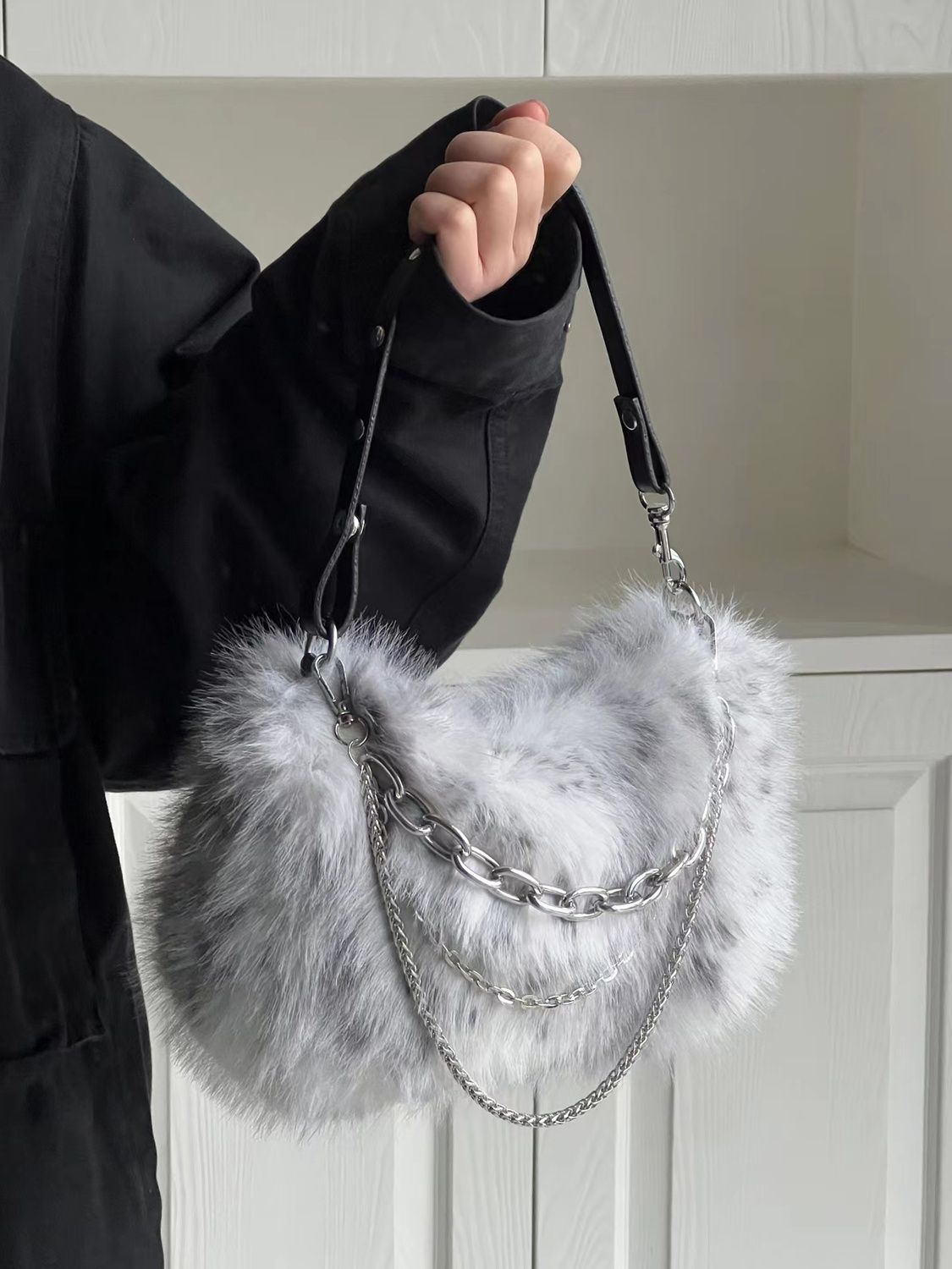 Women Bags Grey - Jiaerdi Vintage Y2K Handtasche Frauen Herbst