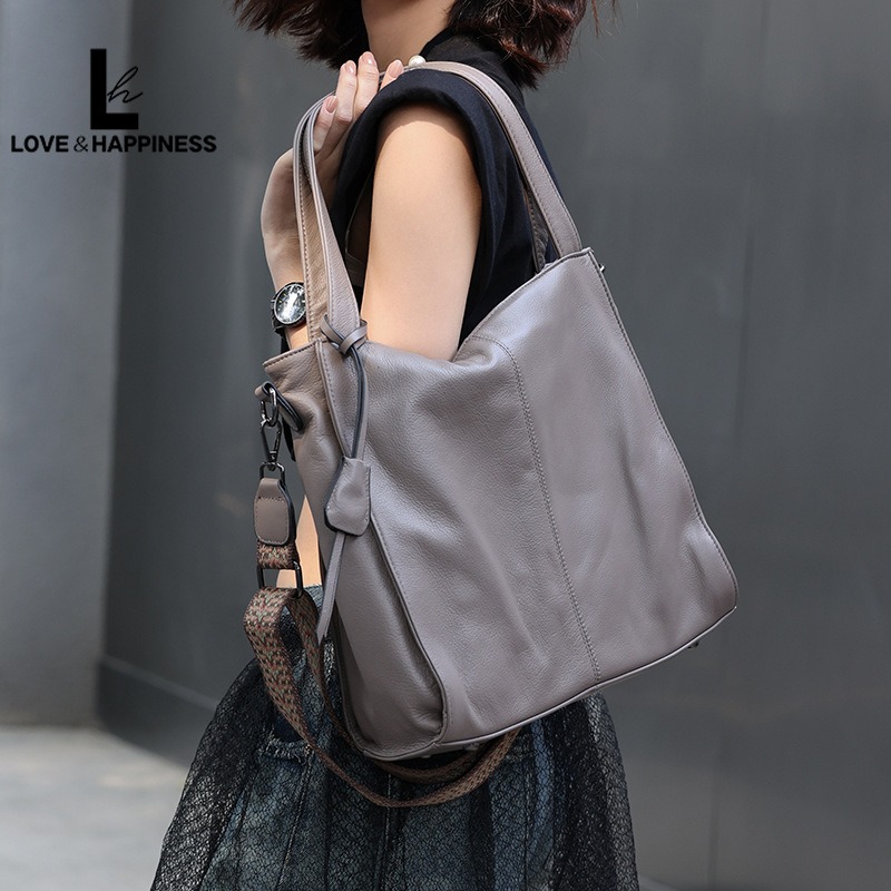 Women Bags Grey - Nesitu Highend A4 Schwarz Grau Lila