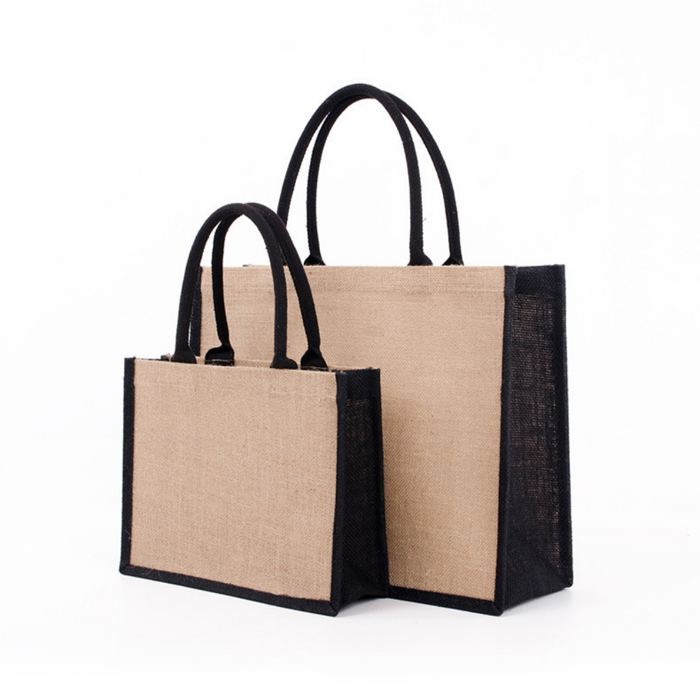 Women Bags Jute - Jute-Einkaufstasche Umweltfreundliche Vintage Wiederverwendbare Einkaufstasche für