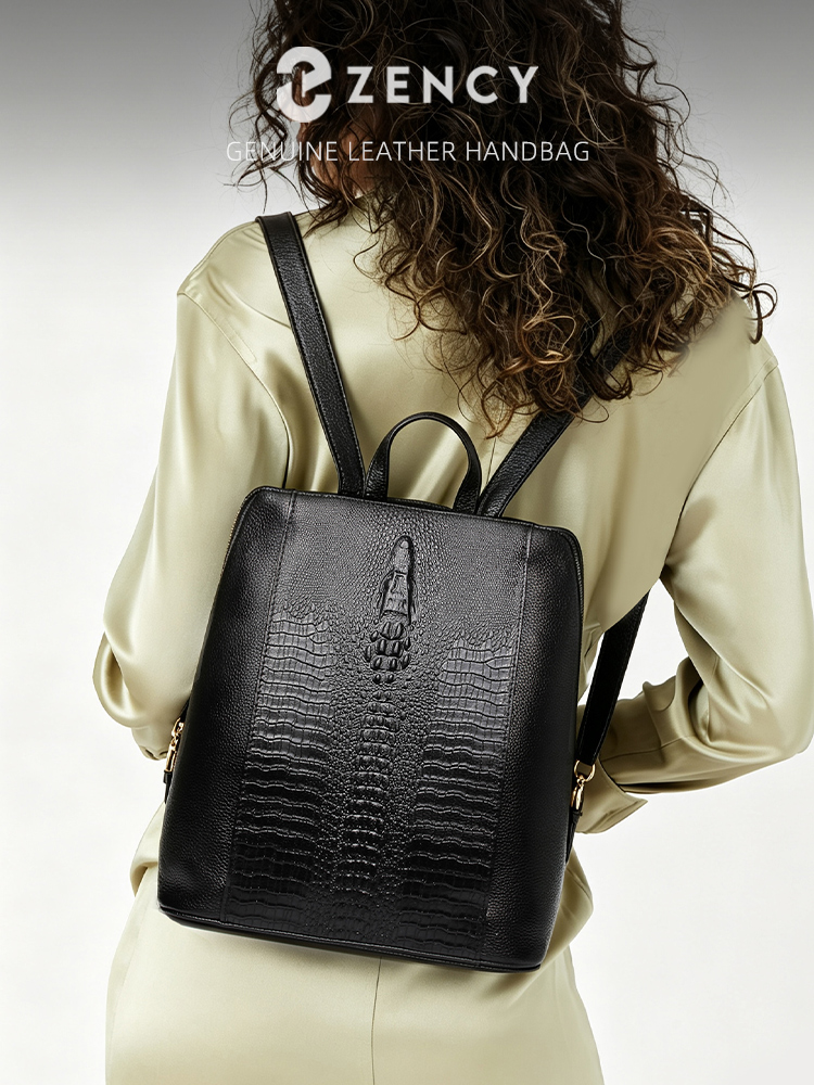 Women Bags For Work - Zency Damen-Rucksack aus Krokodilleder, 100 %