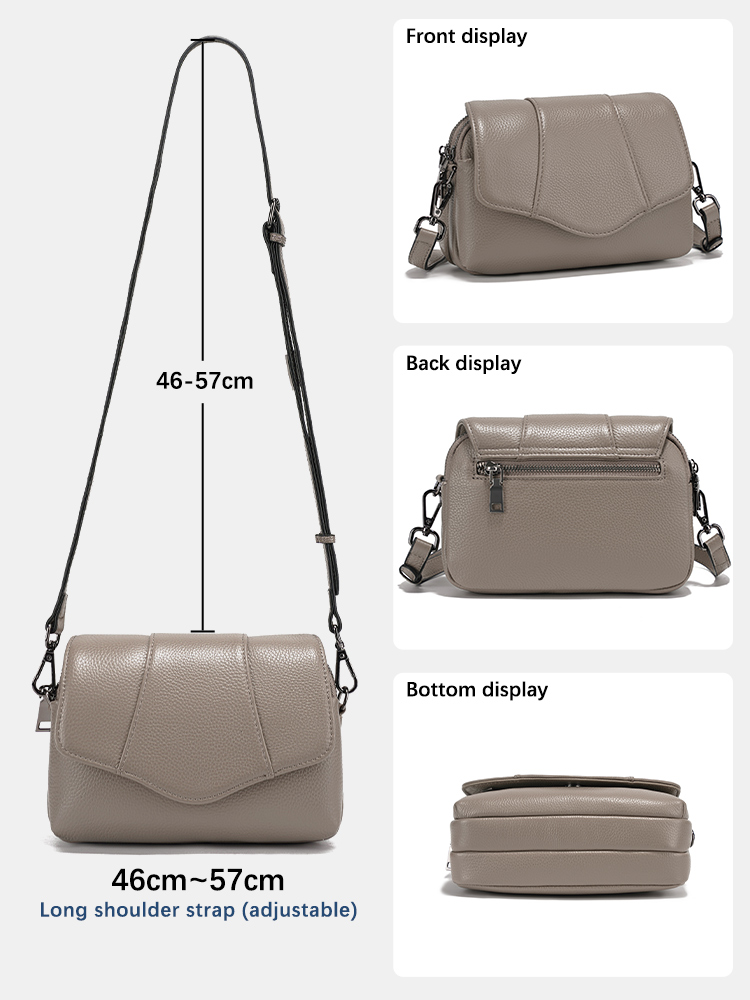 Zency Umhängetasche aus echtem – Women Bags Grey Bewertung und Preis