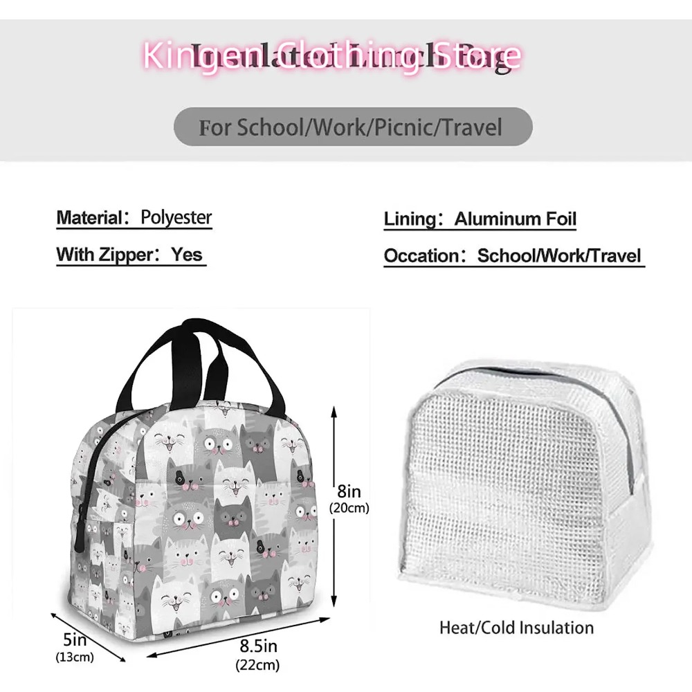 Graue Katzen-Lunch-Tasche, iso – Women Bags Grey Bewertung und Preis
