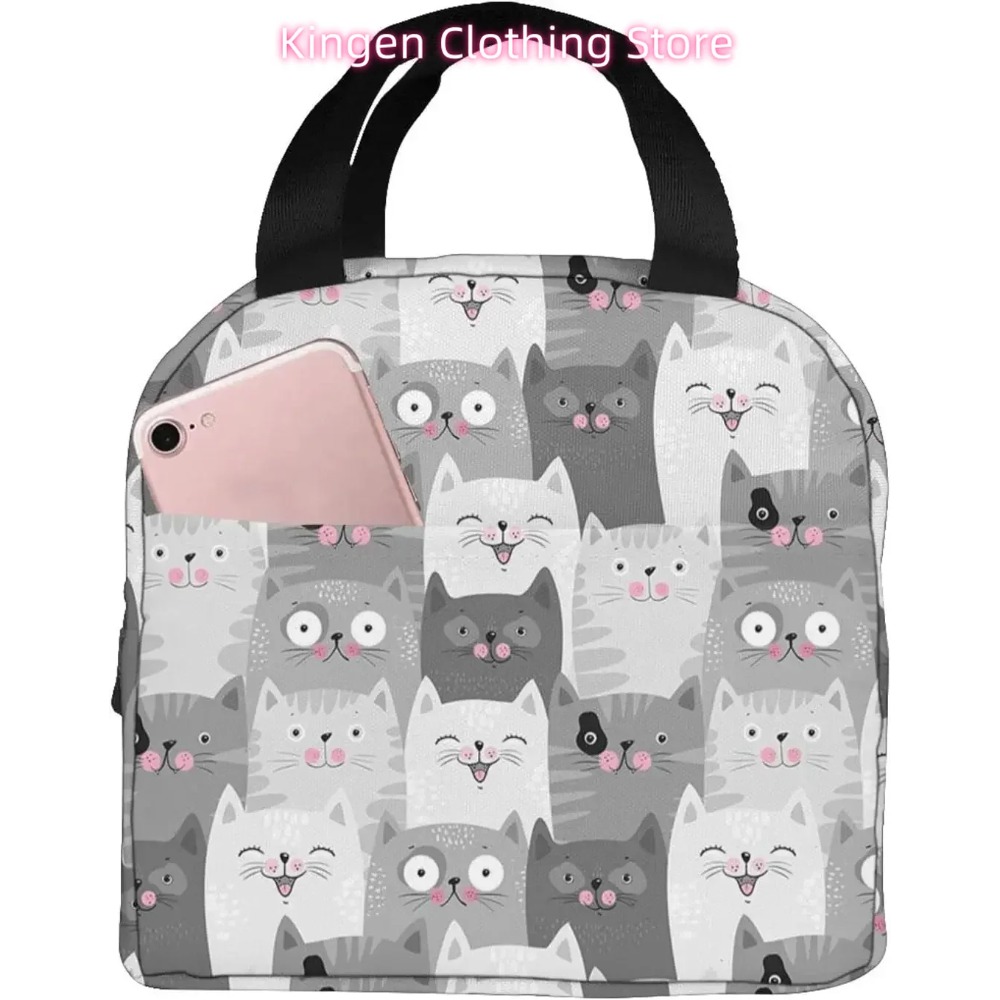 Graue Katzen-Lunch-Tasche, iso – Women Bags Grey Bewertung und Preis