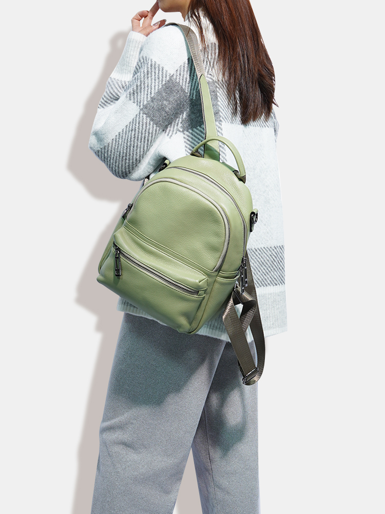 Zency Frauen Leder Rucksack Ru – Women Bags Grey Bewertung und Preis