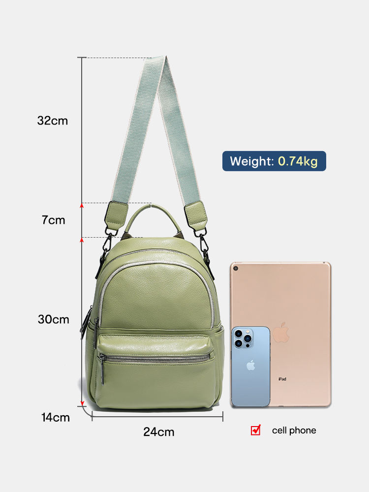 Zency Frauen Leder Rucksack Ru – Women Bags Grey Bewertung und Preis