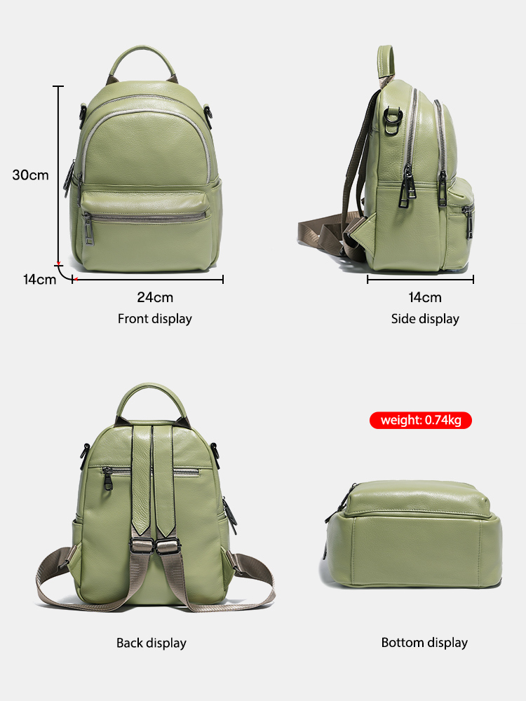 Zency Frauen Leder Rucksack Ru – Women Bags Grey Bewertung und Preis