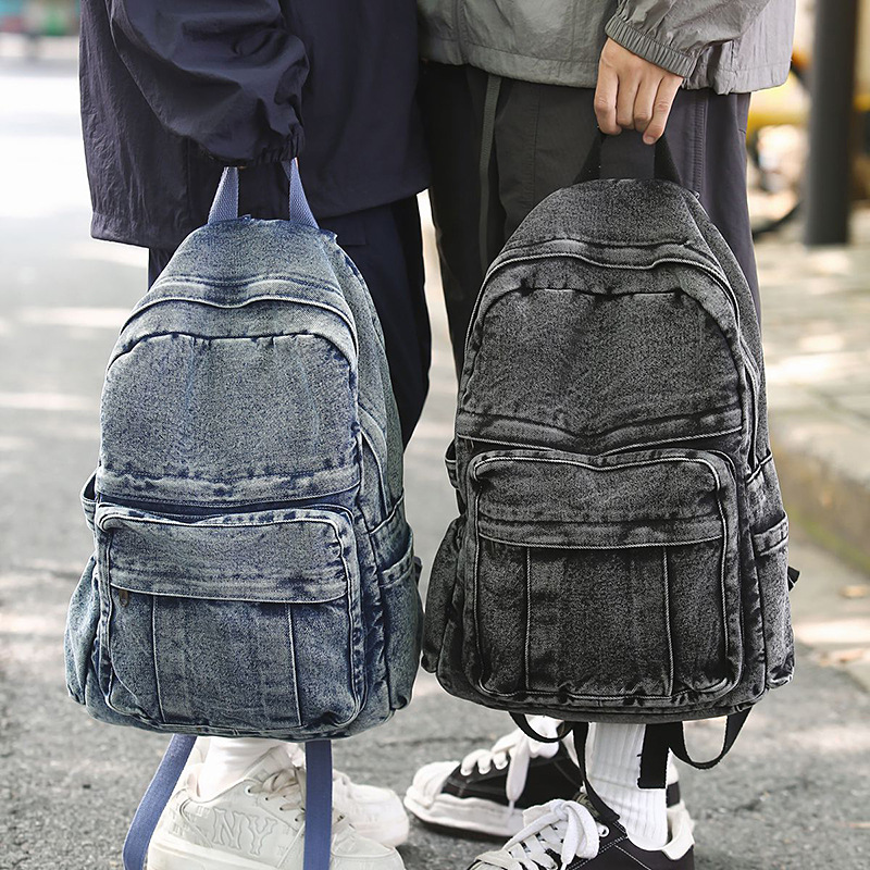 Retro-Denim-Rucksack, große Ka – Women'S Kipling Bags Bewertung und Preis