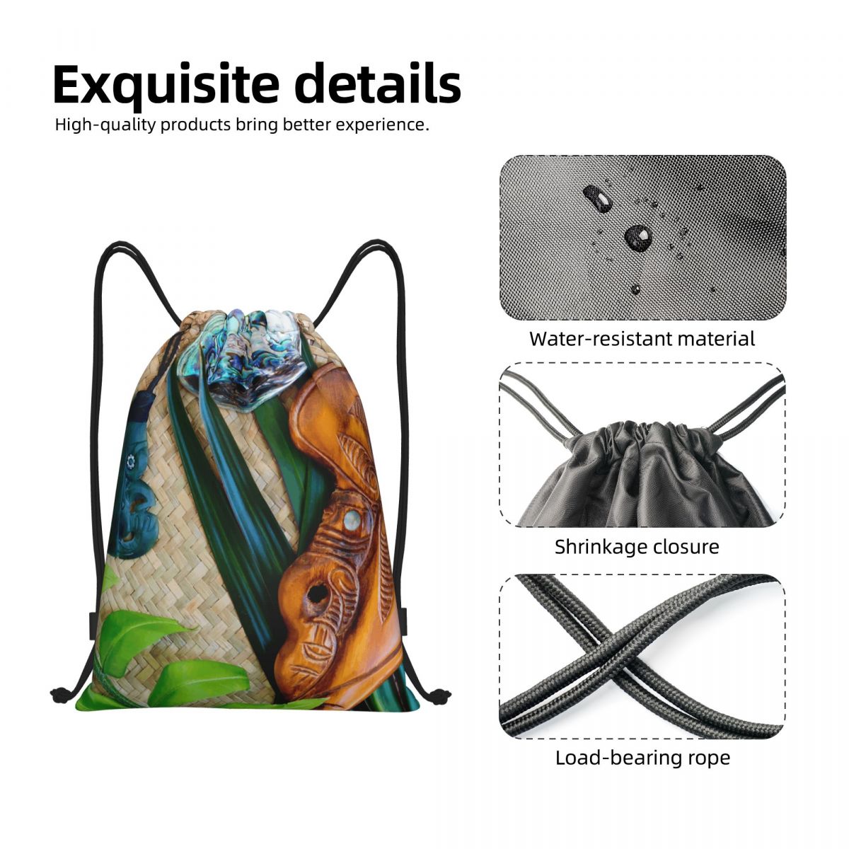 NZ Maoris Thema Kordelzug Tasc – Women Bags Nz Bewertung und Preis
