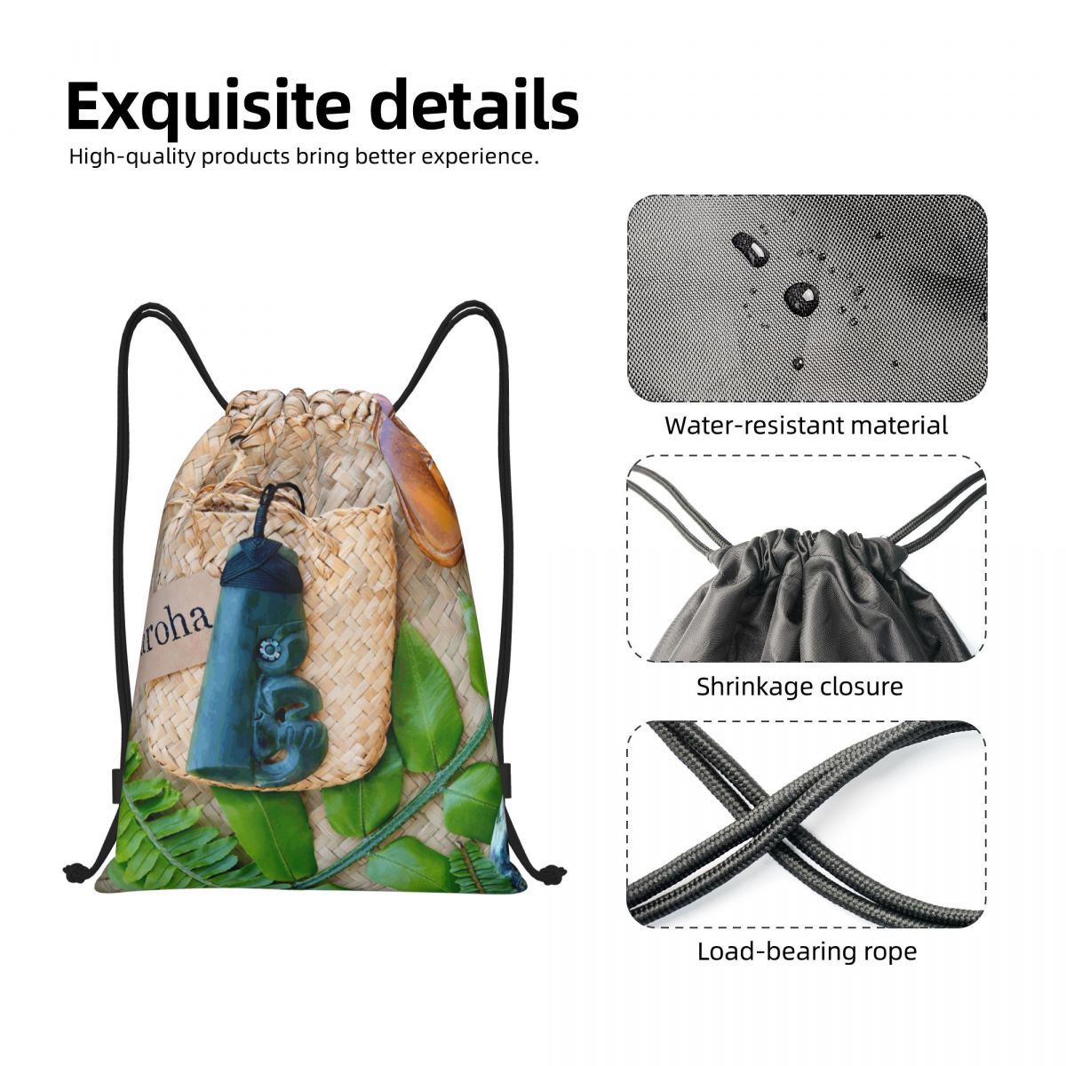 NZ Maoris Thema Kordelzug Tasc – Women Bags Nz Bewertung und Preis