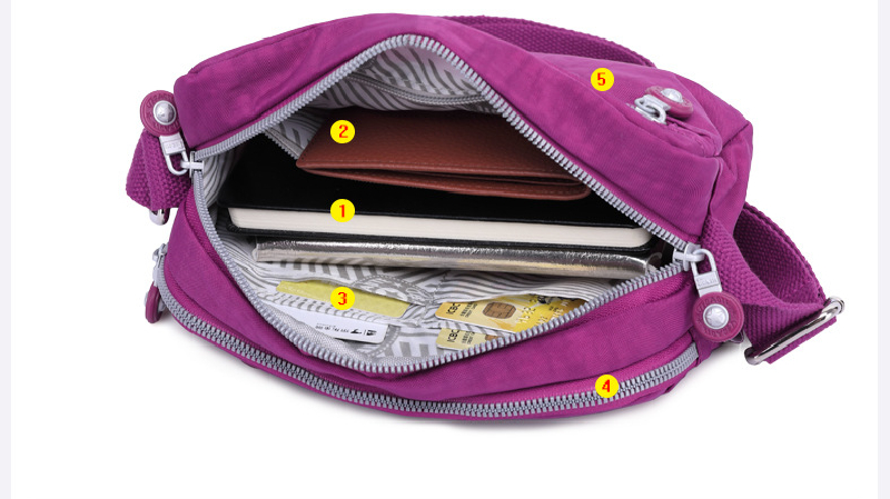 Hochwertige neue Nylon Frauen  – Women Bags Grey Bewertung und Preis