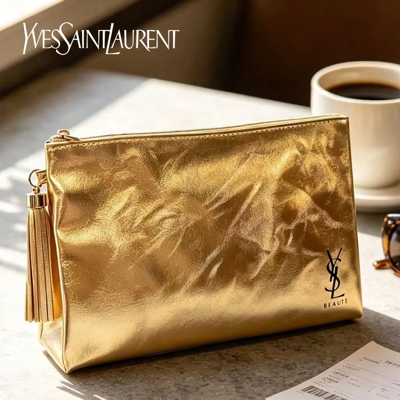 YSL Goldene Kosmetiktasche, Tr – Women Bags Golden Bewertung und Preis