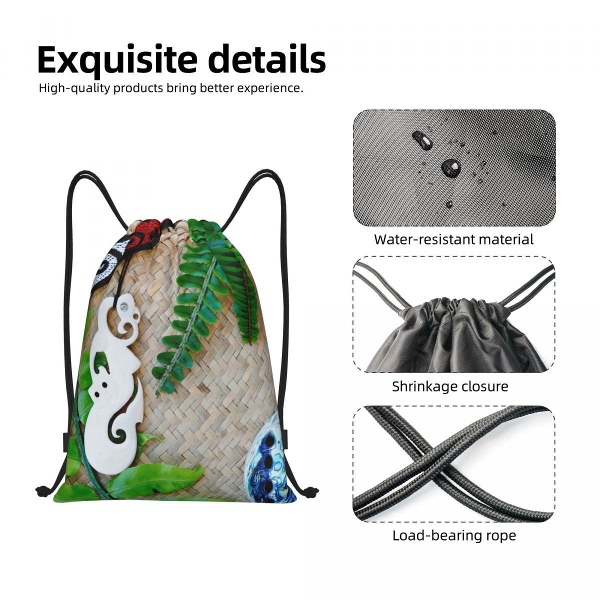 NZ Maoris Theme Kordelzugtasch – Women Bags Nz Bewertung und Preis