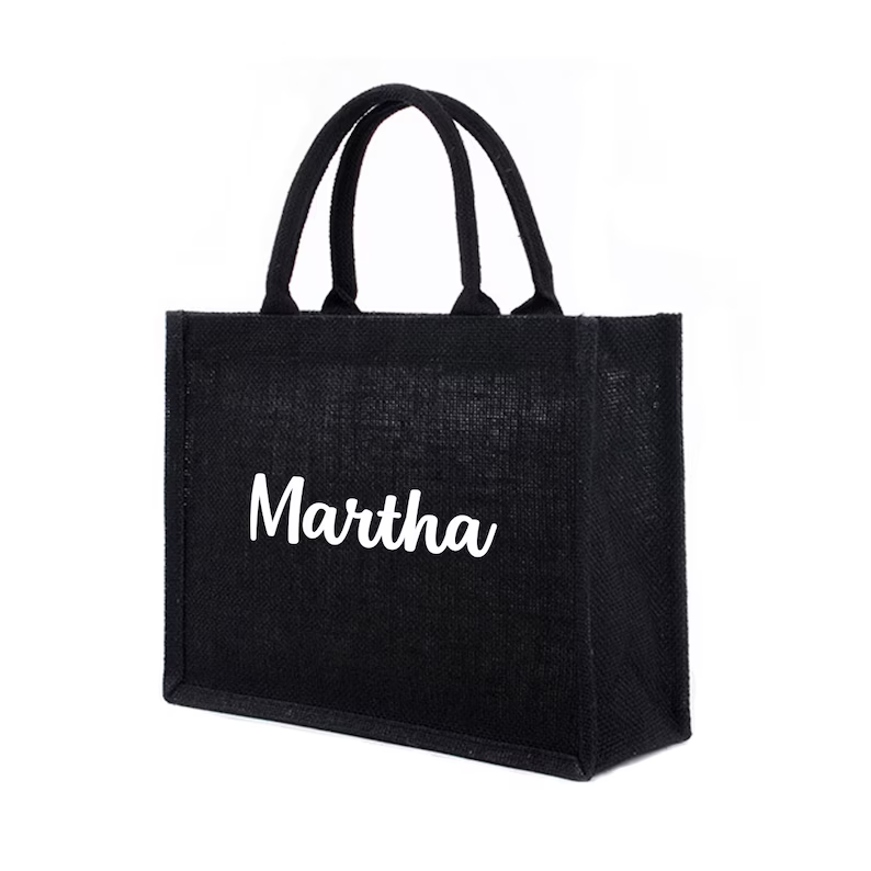 Personalisierte schwarze Sackl – Women Bags Jute Bewertung und Preis